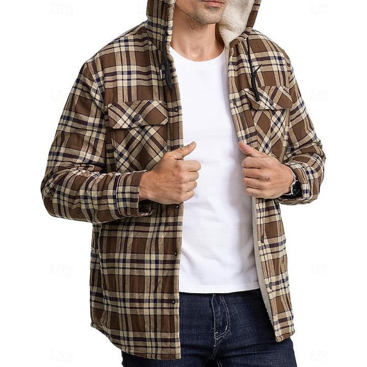 Z kapturem Check Overshirt