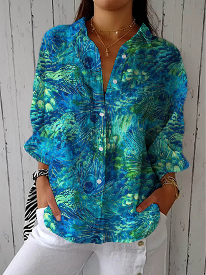 Stylowy Peacock design bluzka
