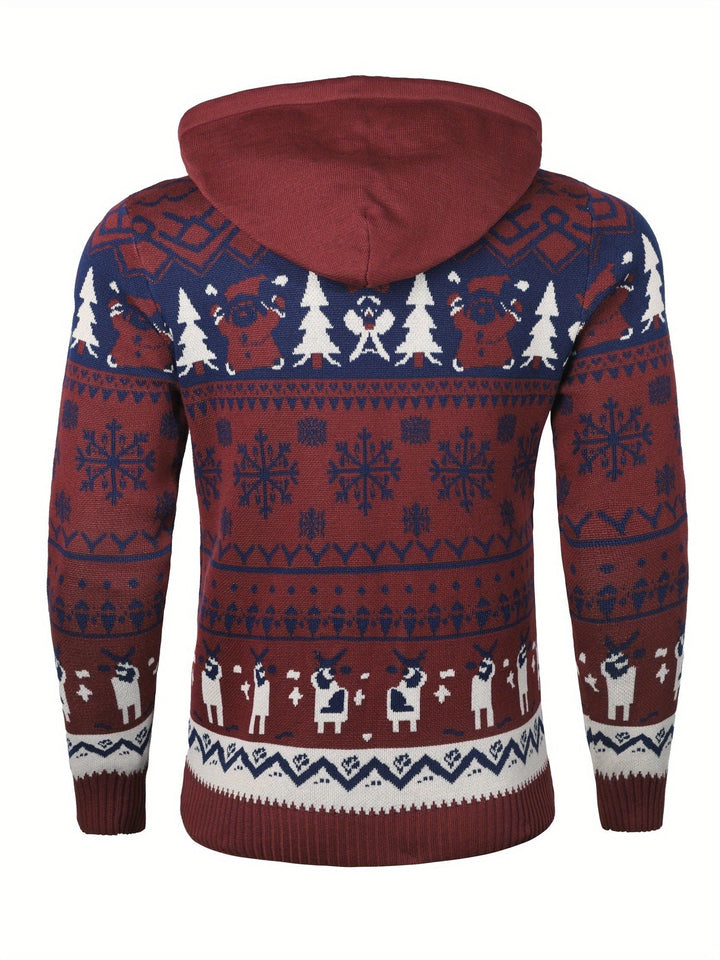 Christmas z kapturem sweter