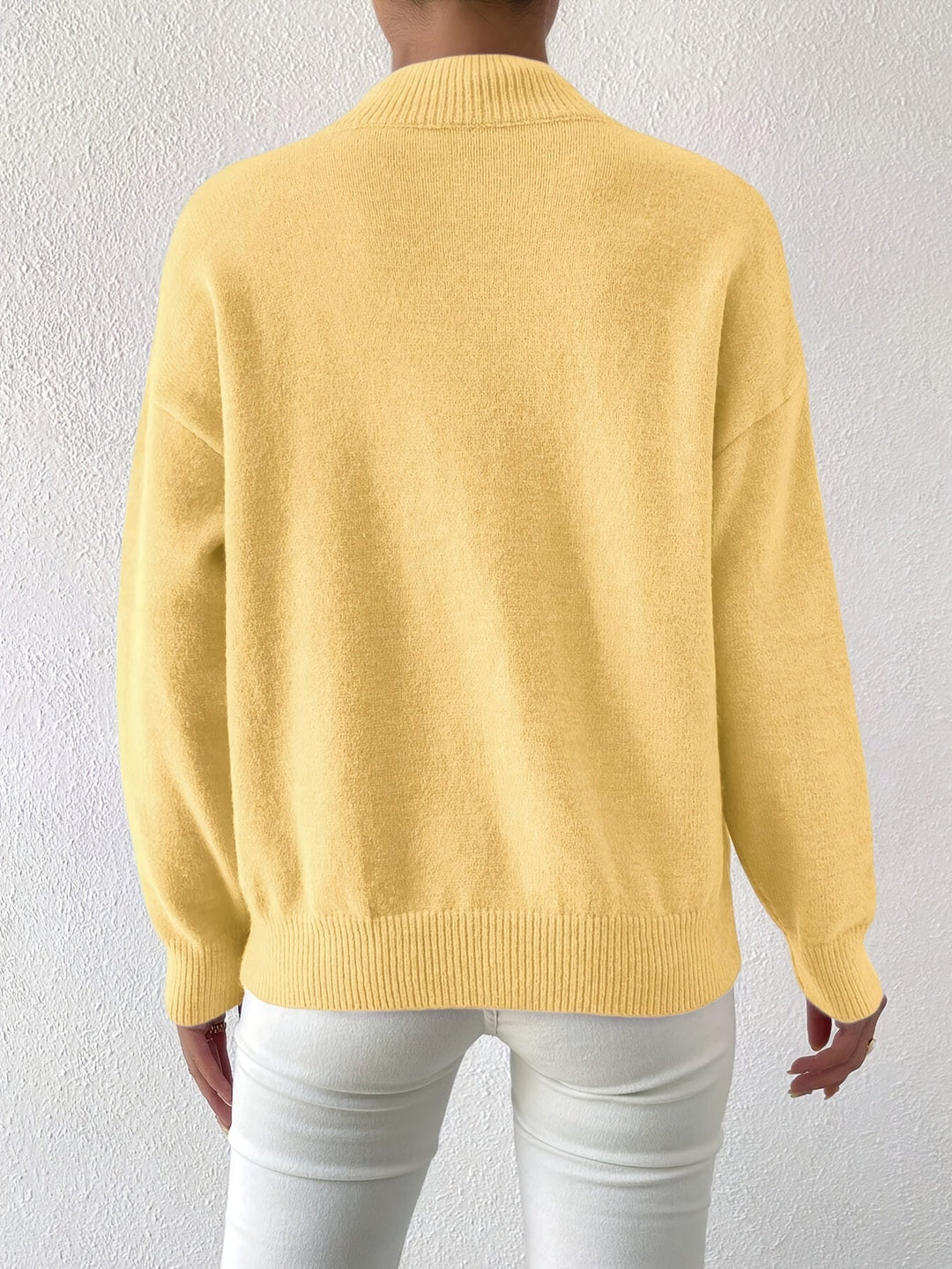 Elegancki imitacja szyja sweter
