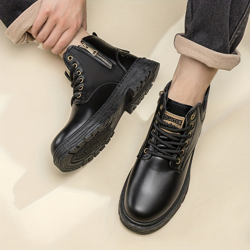 Solidny wysoki-top sznurowane buty