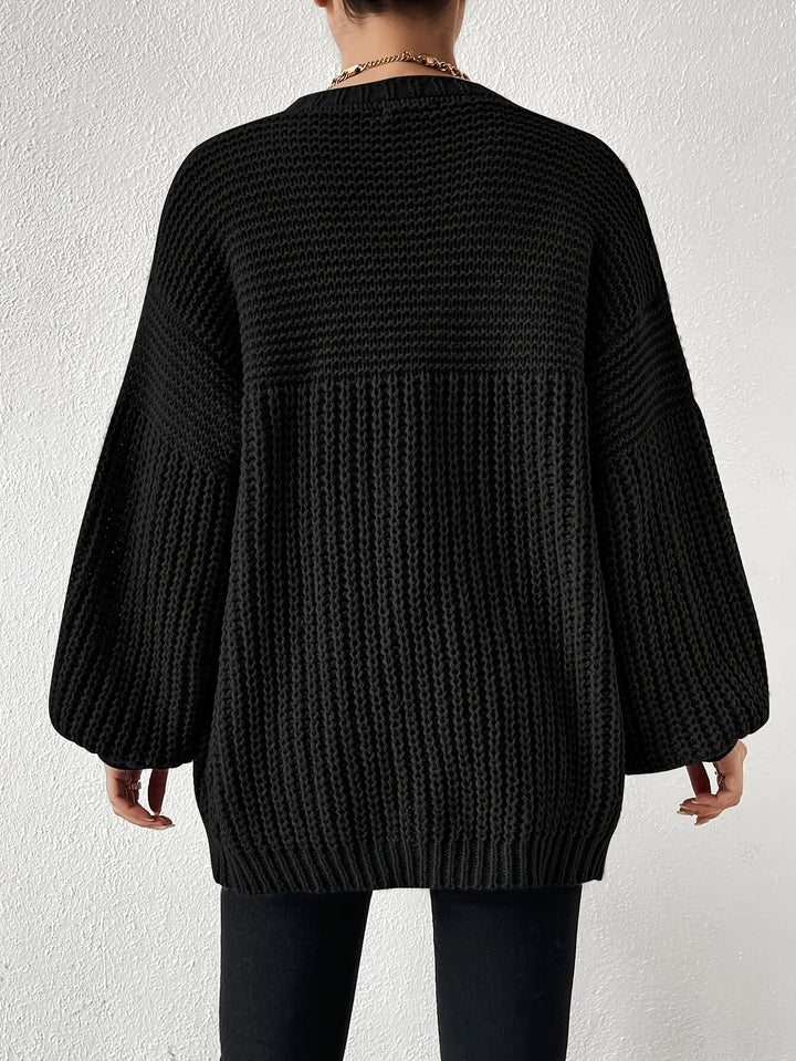 Swobodny Chunky-Knit kardigan
