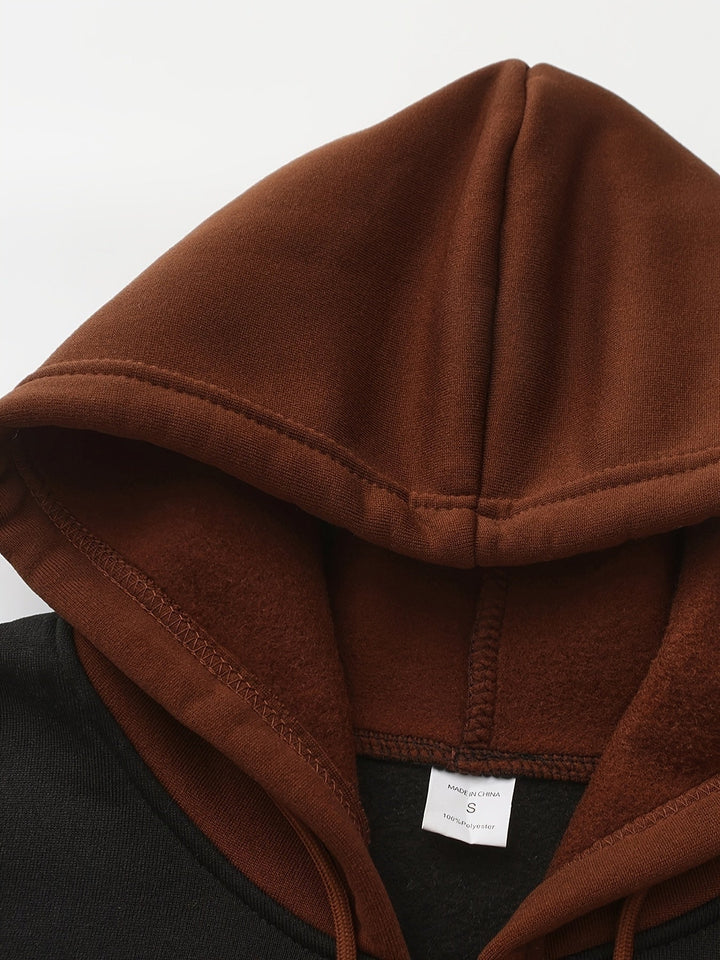 Blok kolorystyczny Zip-Up bluza z kapturem