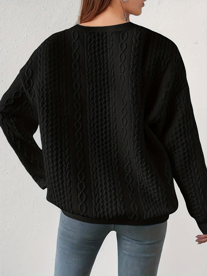 Fakturowany warkoczowy splot bluza