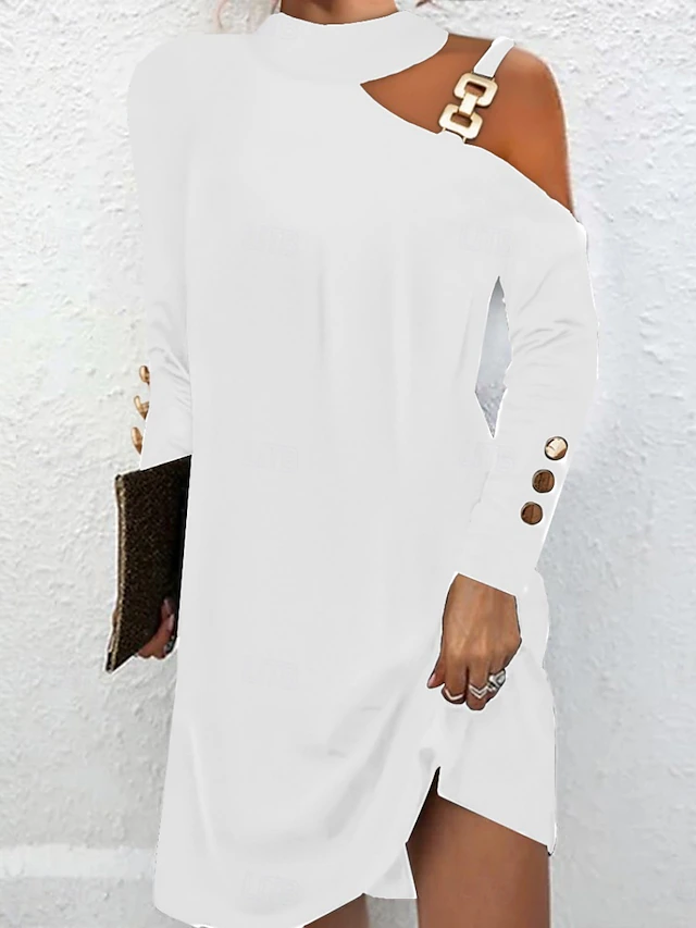 Elegancki Cold-Shoulder sukienka