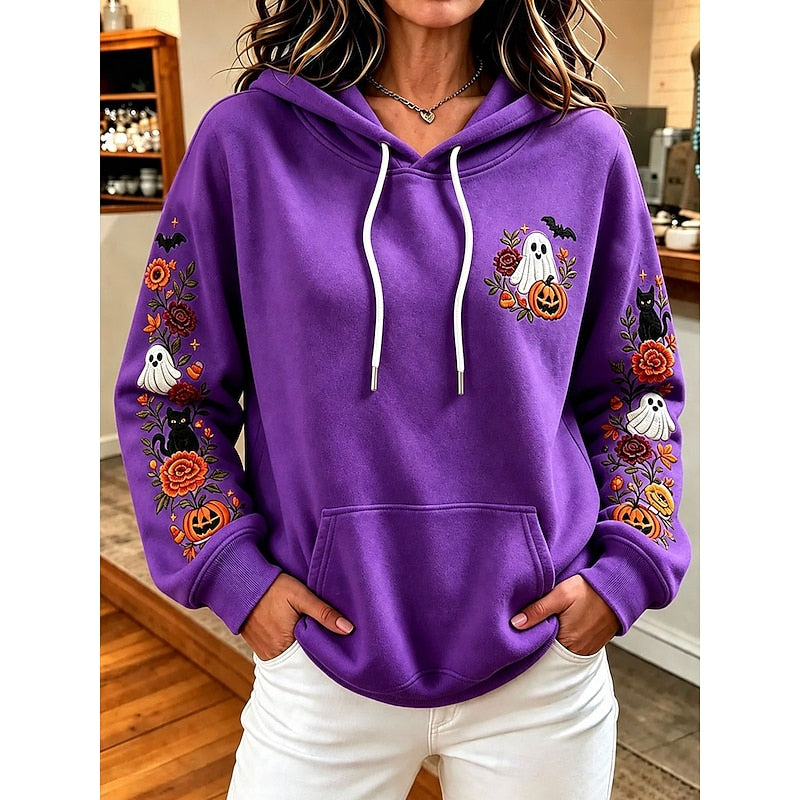 Przytulny Halloween bluza z kapturem