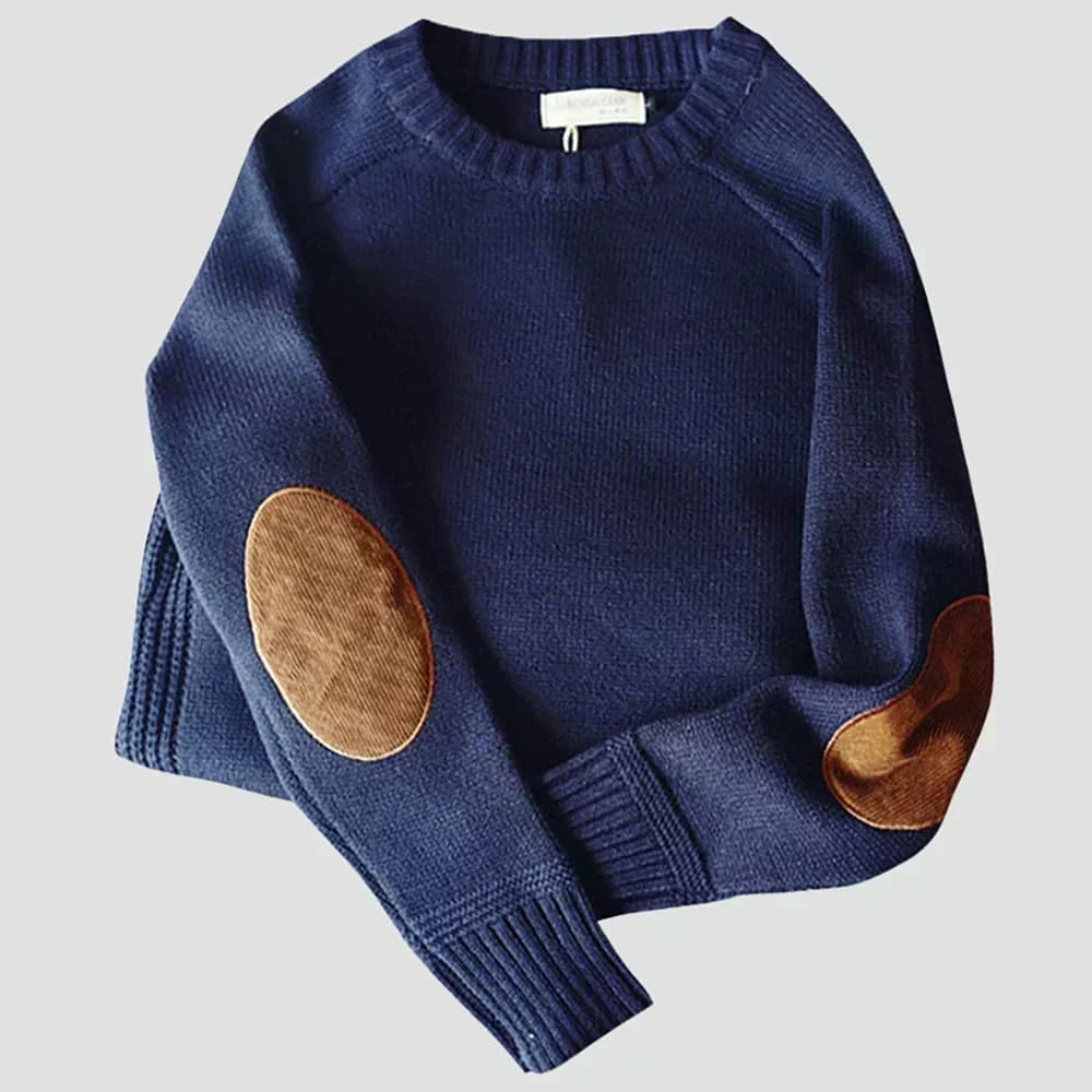 Klasyczny Elbow-Patch sweter