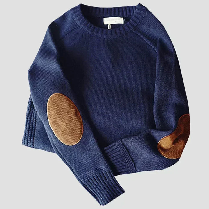 Klasyczny Elbow-Patch sweter