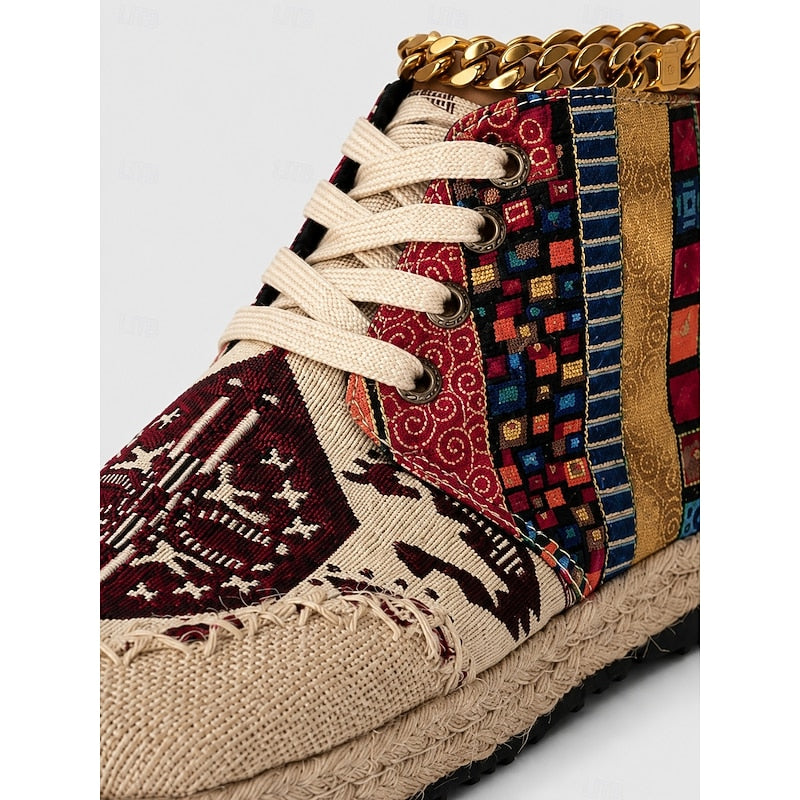 Boho wzorzysty wysokie sneakersy
