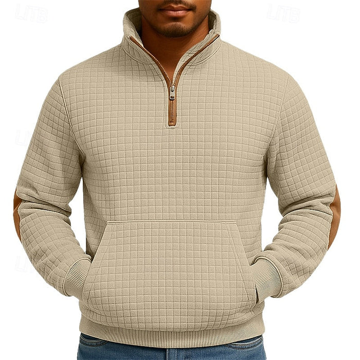 Fakturowany zamek 1/4 sweter