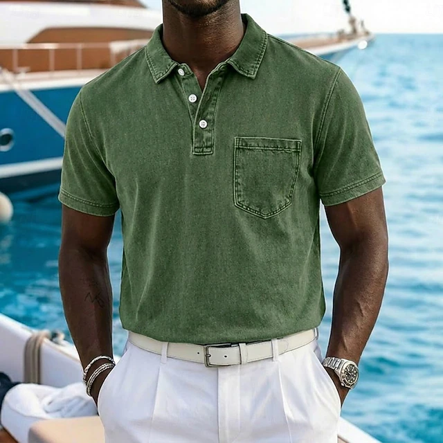 Vintage-Washed koszulka polo