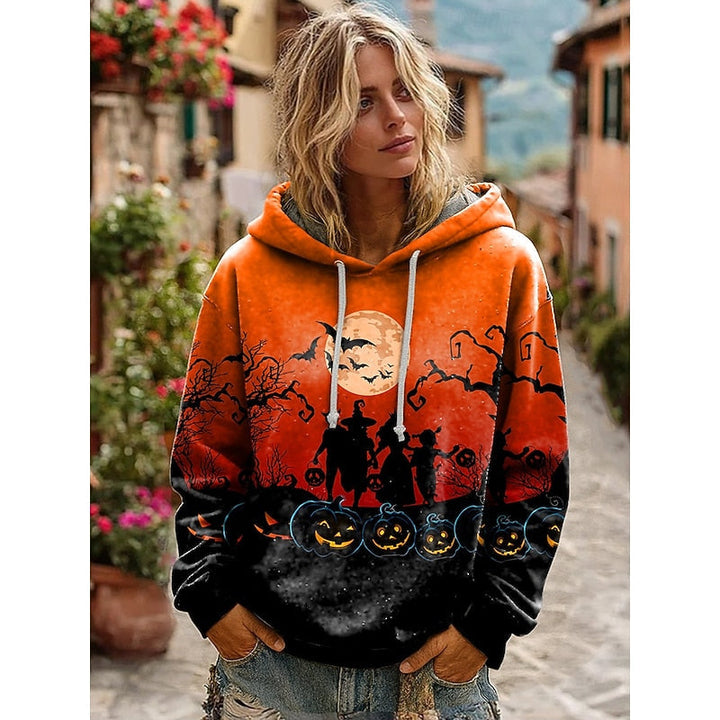 Czaszka wyrazisty akcent Halloween bluza z kapturem