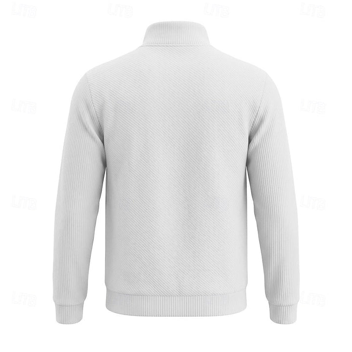 Fakturowany zamek 1/4 sweter