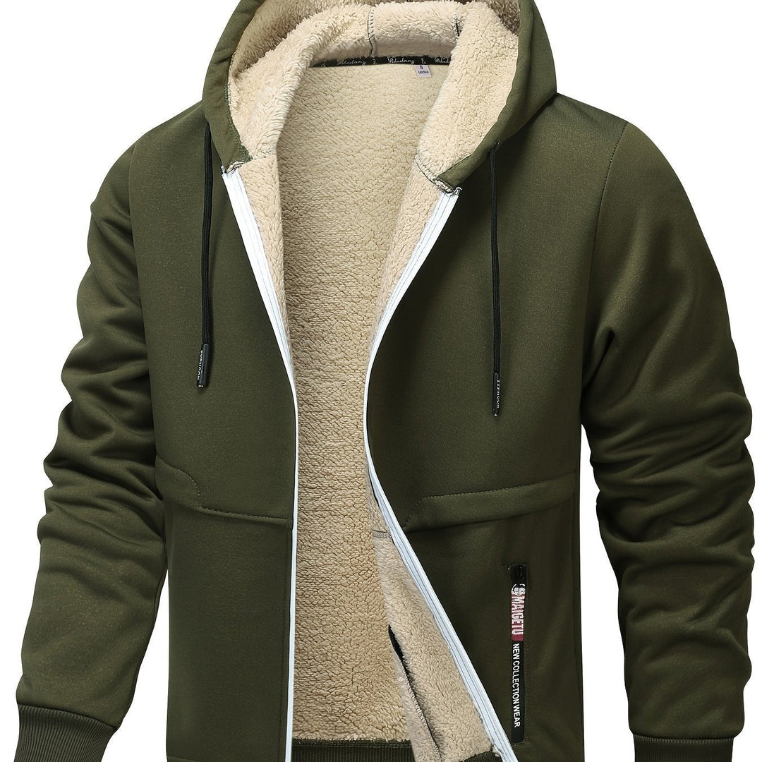 Przytulny z kapturem Zip-Up kurtka