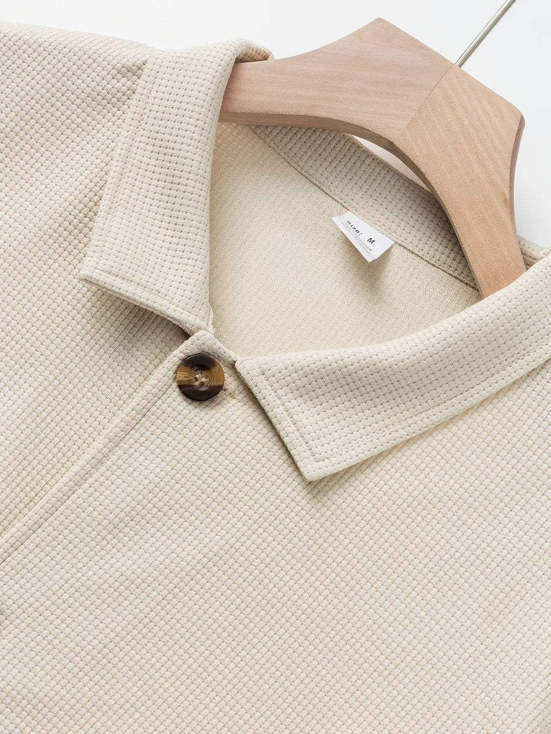 Fakturowany Button-Up kurtka