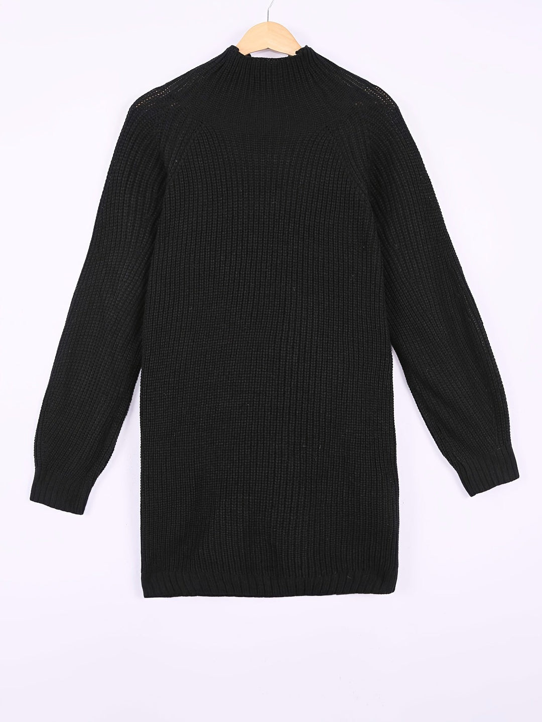 Swobodny Half-sweter z golfem sukienka