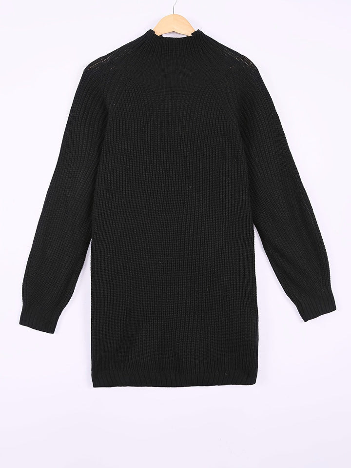 Swobodny Half-sweter z golfem sukienka