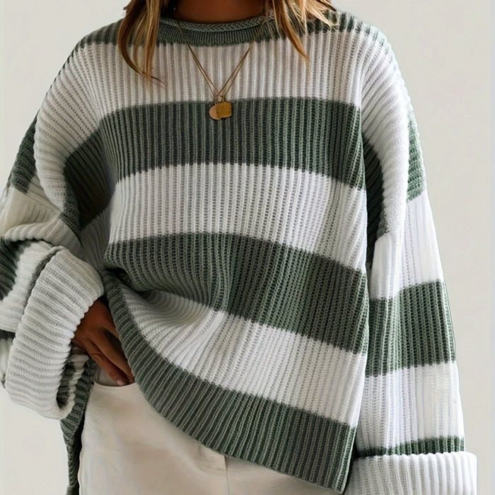 Swobodny Colorblock sweter
