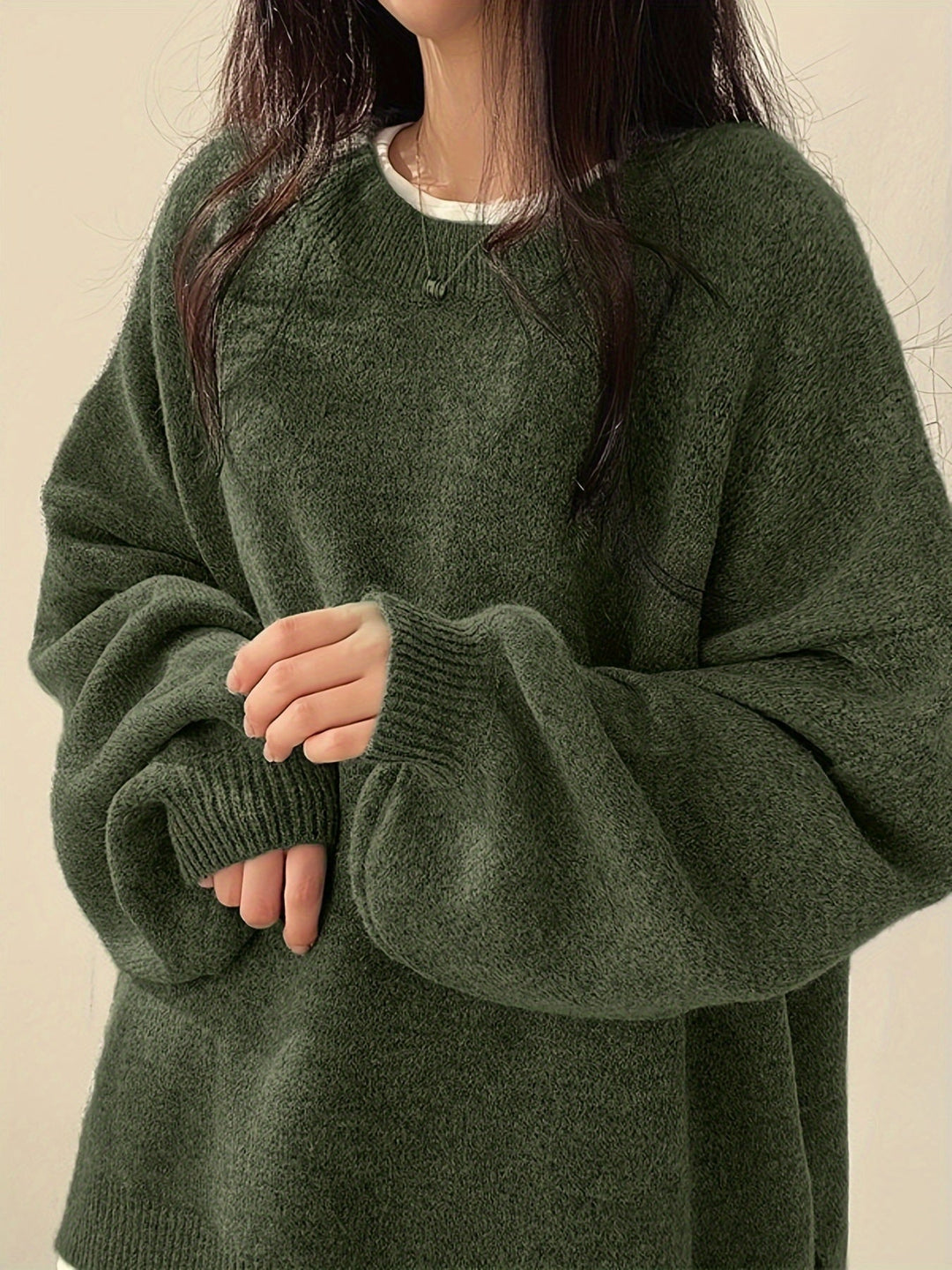 Swobodny Drop-Shoulder sweter