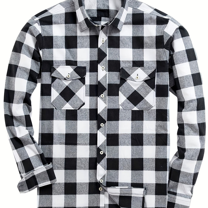 Klasyczny w kratę Flannel koszula