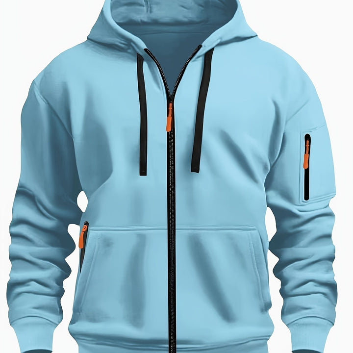 Codzienny Zip-Up bluza z kapturem