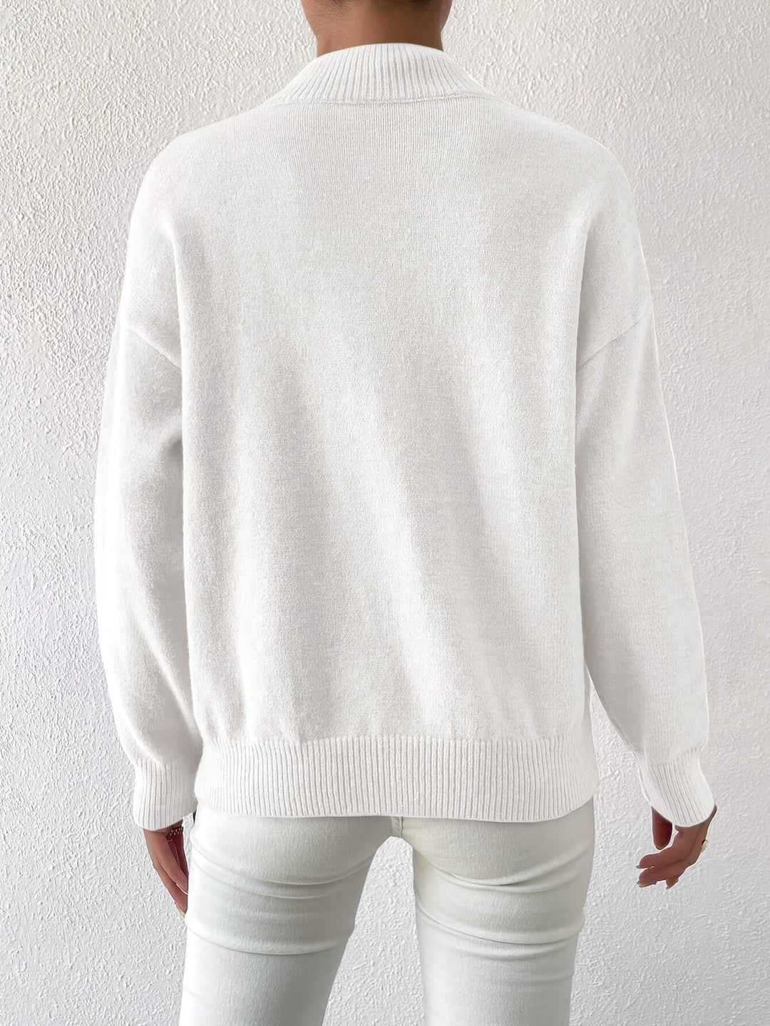Elegancki imitacja szyja sweter