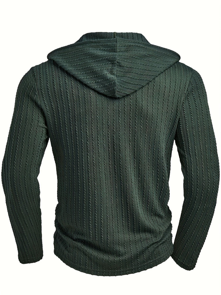 Z kapturem fakturowany Henley