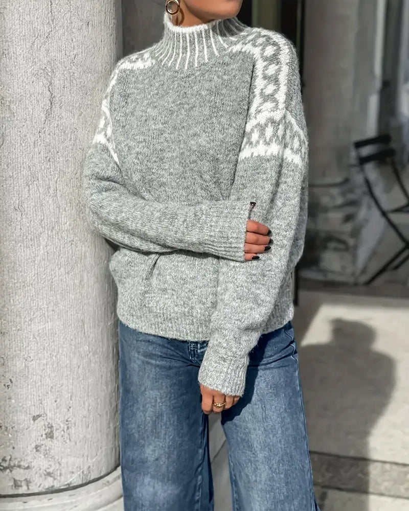 Przytulny wzorzysty sweter