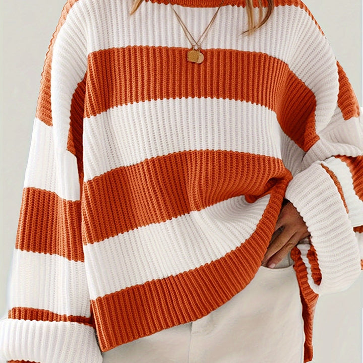 Swobodny Colorblock sweter