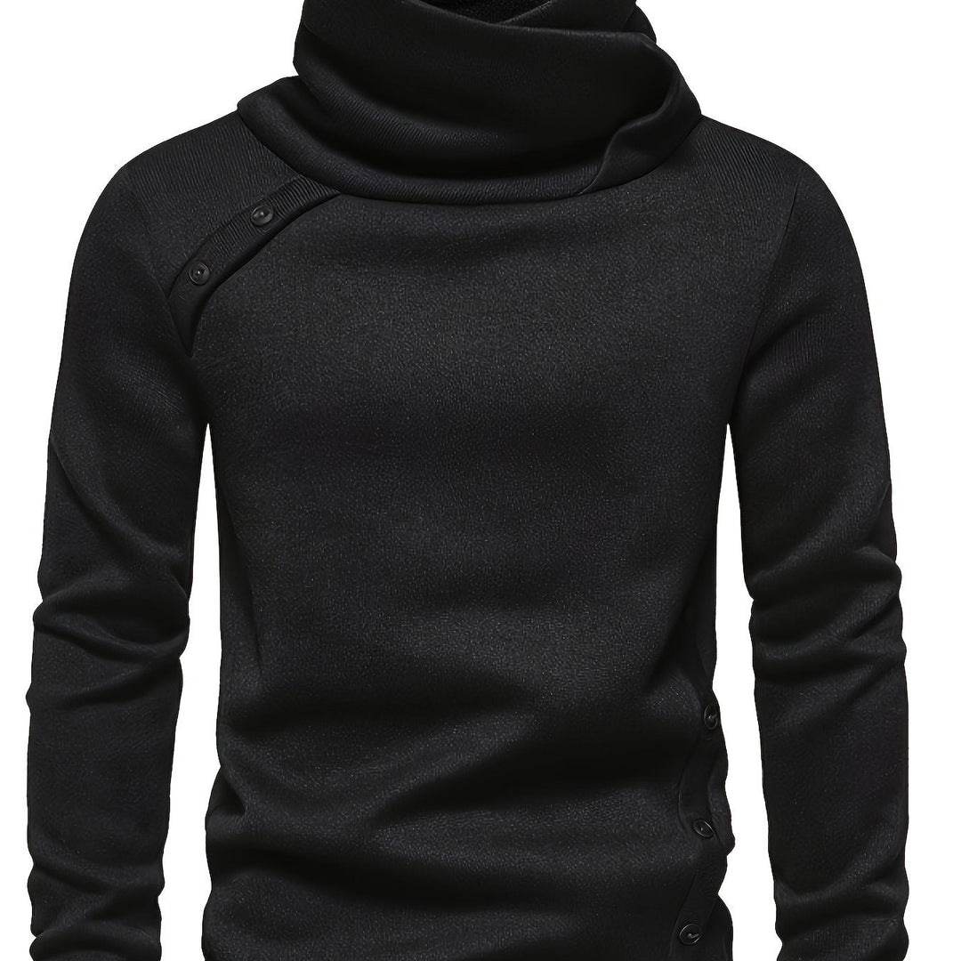 Luźny kołnierz Button-Up sweter