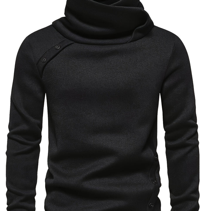 Luźny kołnierz Button-Up sweter