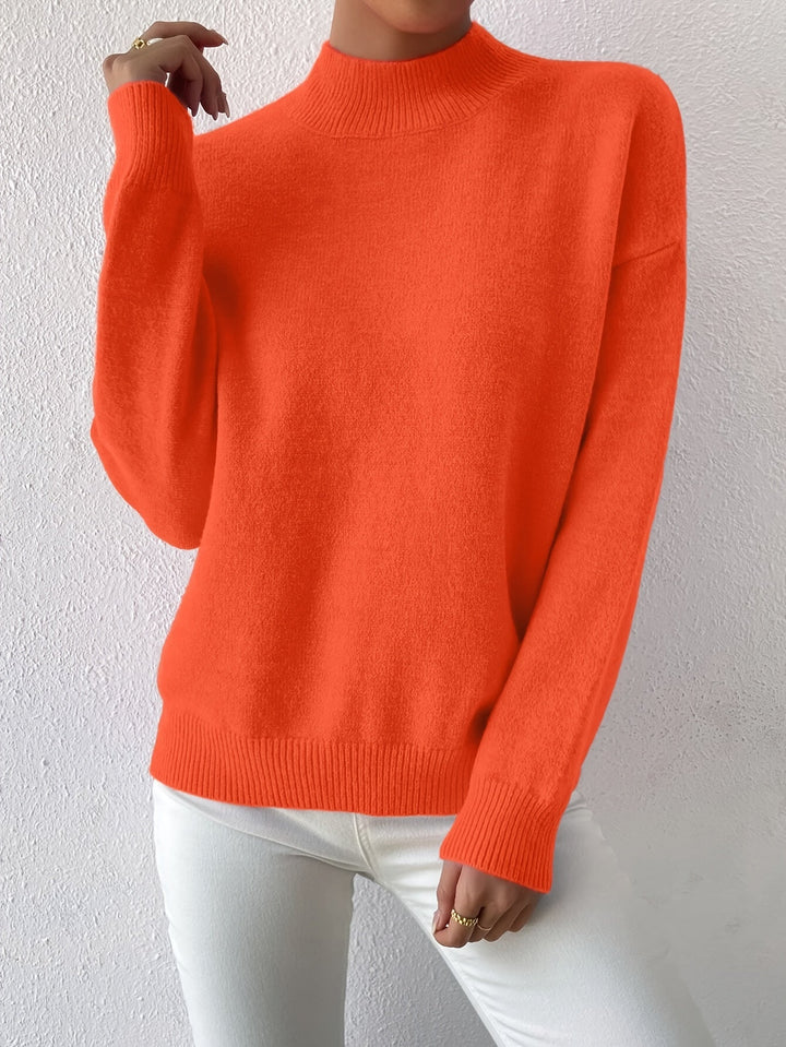 Elegancki imitacja szyja sweter
