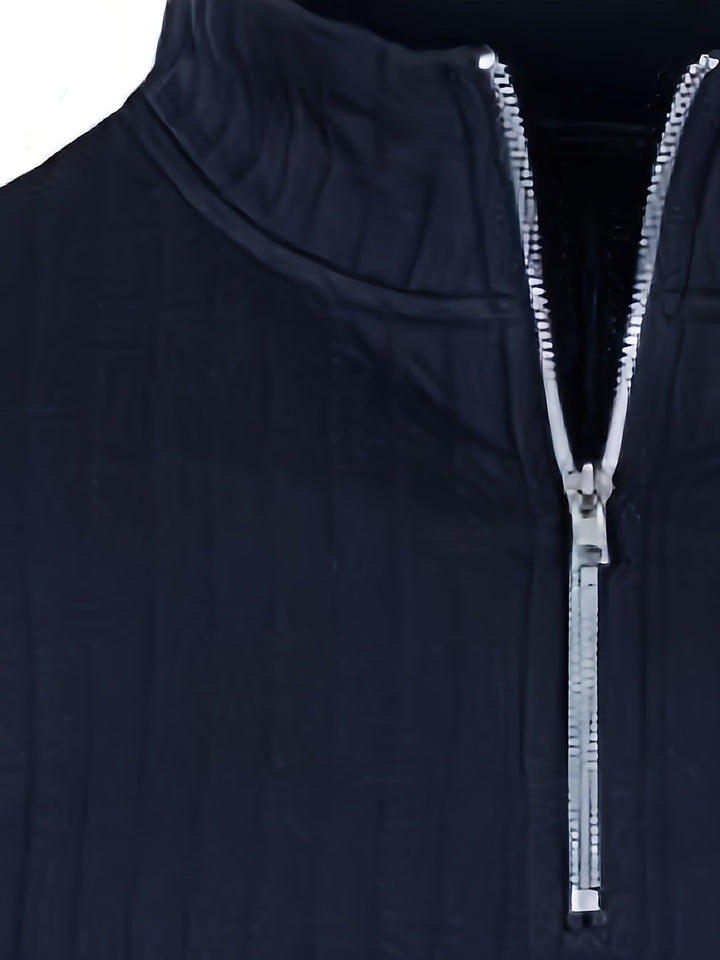 Prążkowany zamek 1/4 sweter
