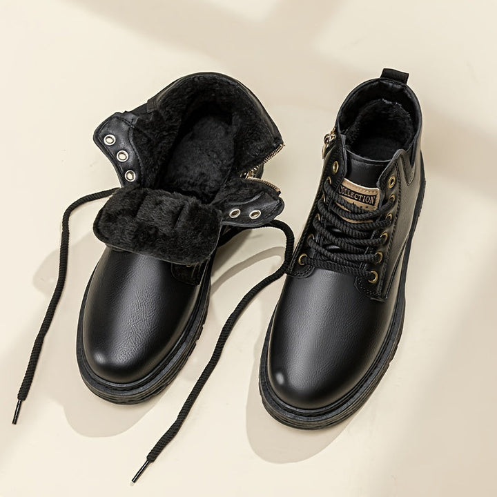 Solidny wysoki-top sznurowane buty