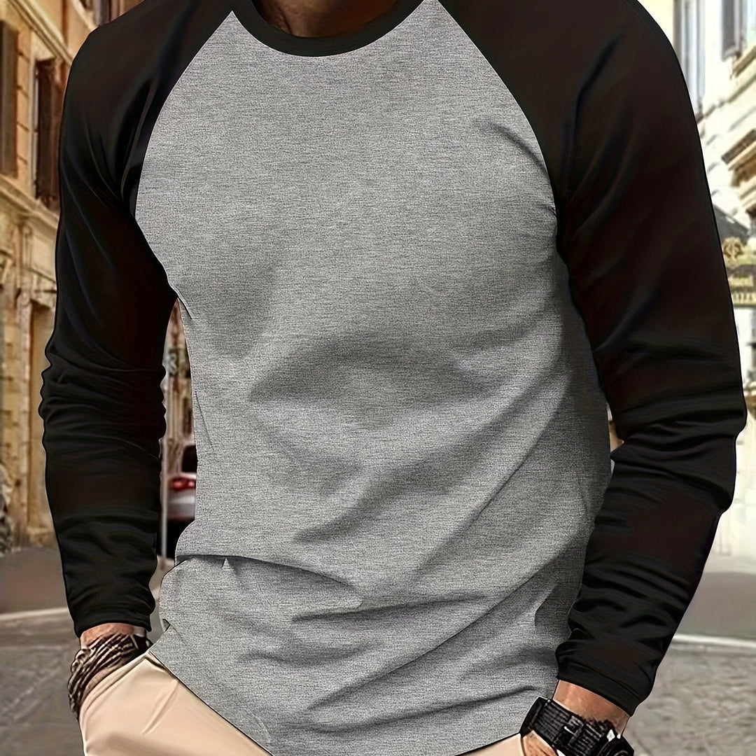 Two-Tone Raglan długi-rękaw top