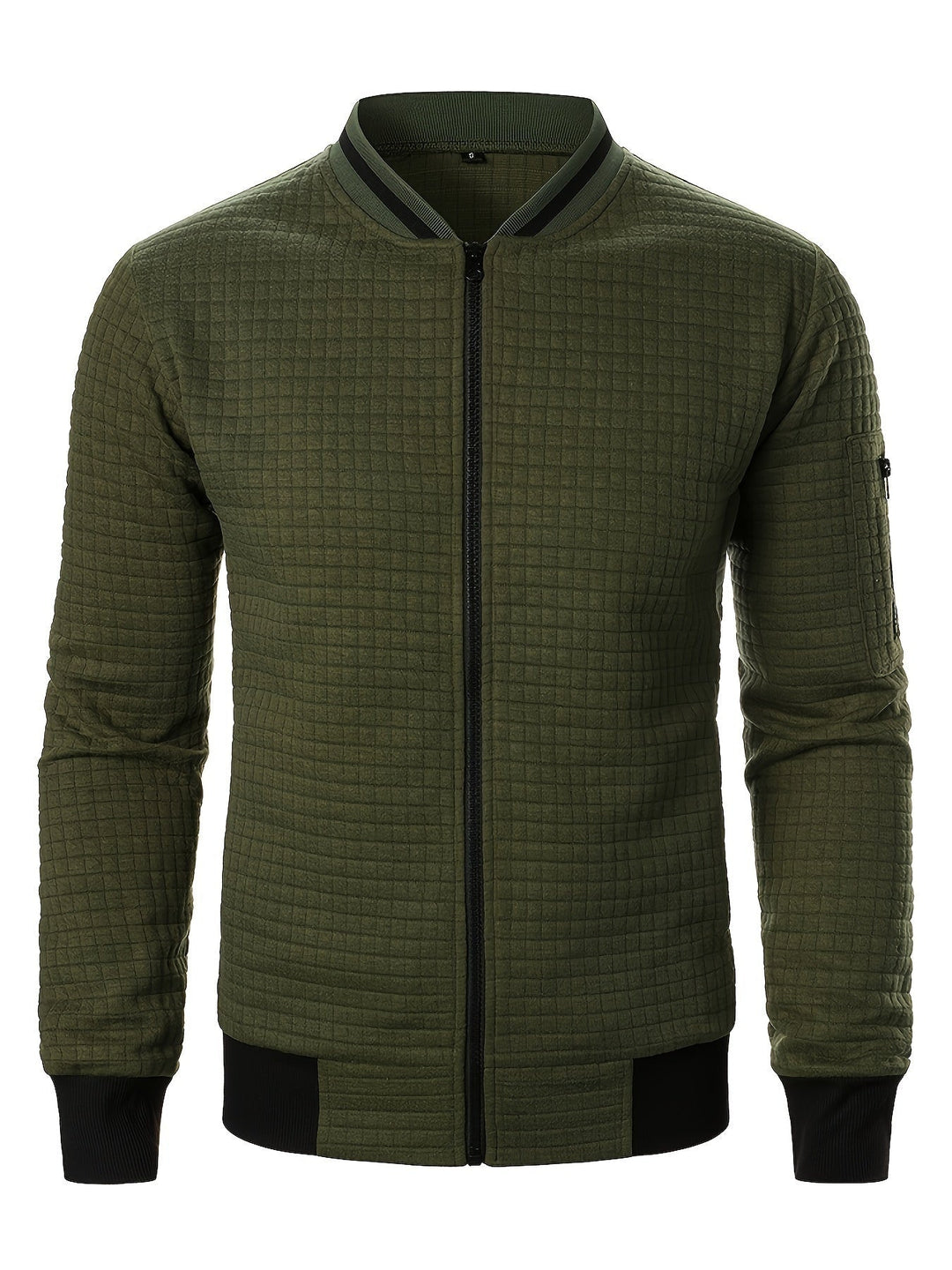 Fakturowany Zip-Up Bomber kurtka
