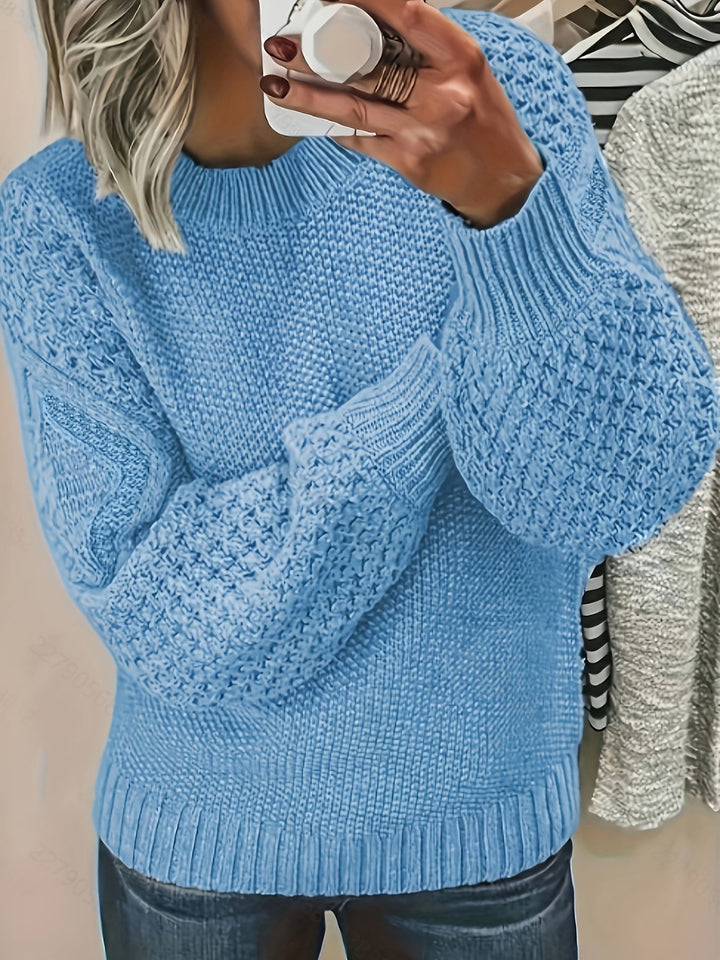 Przytulny Lantern-Sleeve sweter