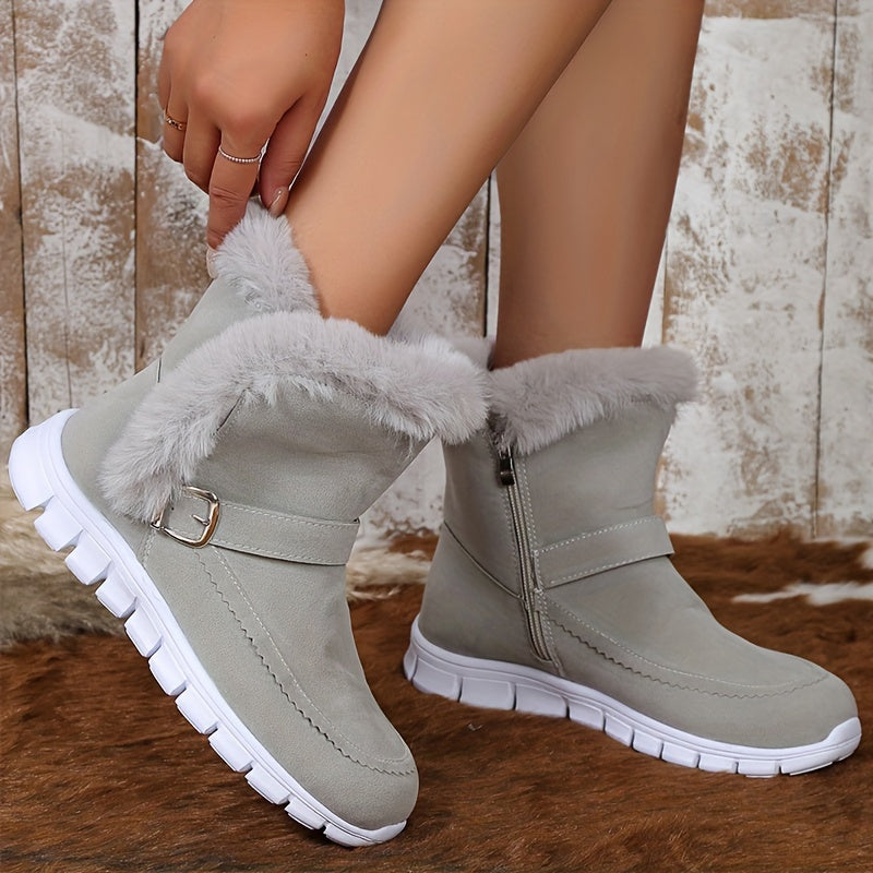 Przytulny pluszowy-obszyty buty zimowe