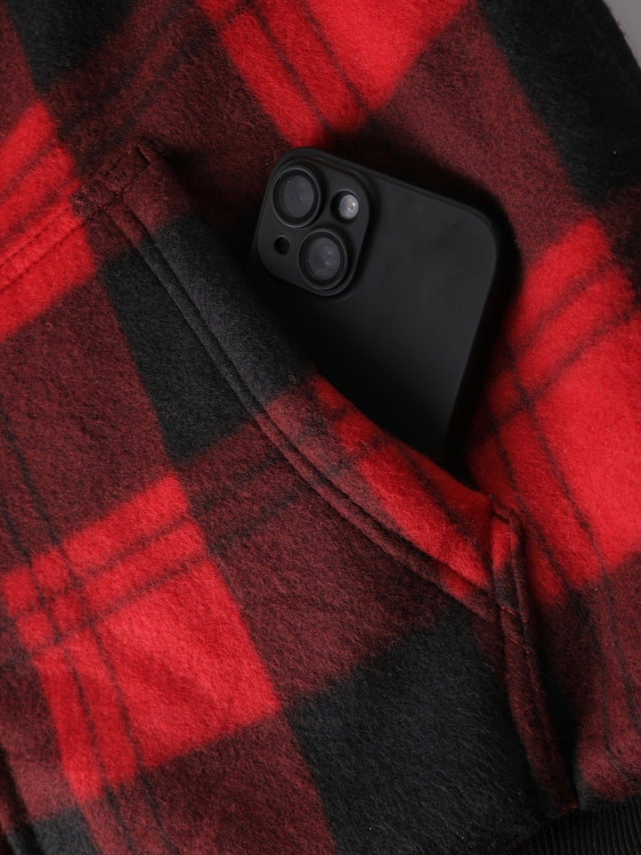 Przytulny z kapturem Zip-Up kurtka