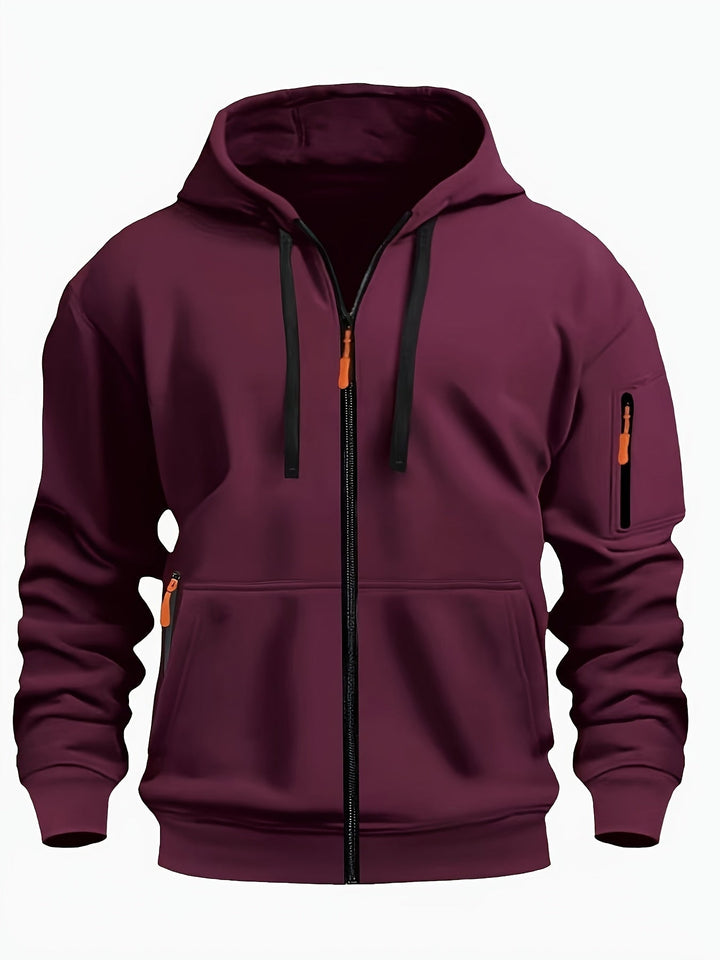 Codzienny Zip-Up bluza z kapturem