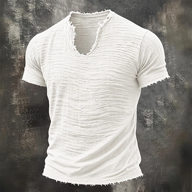 Solidny Notch-Neck T-shirt