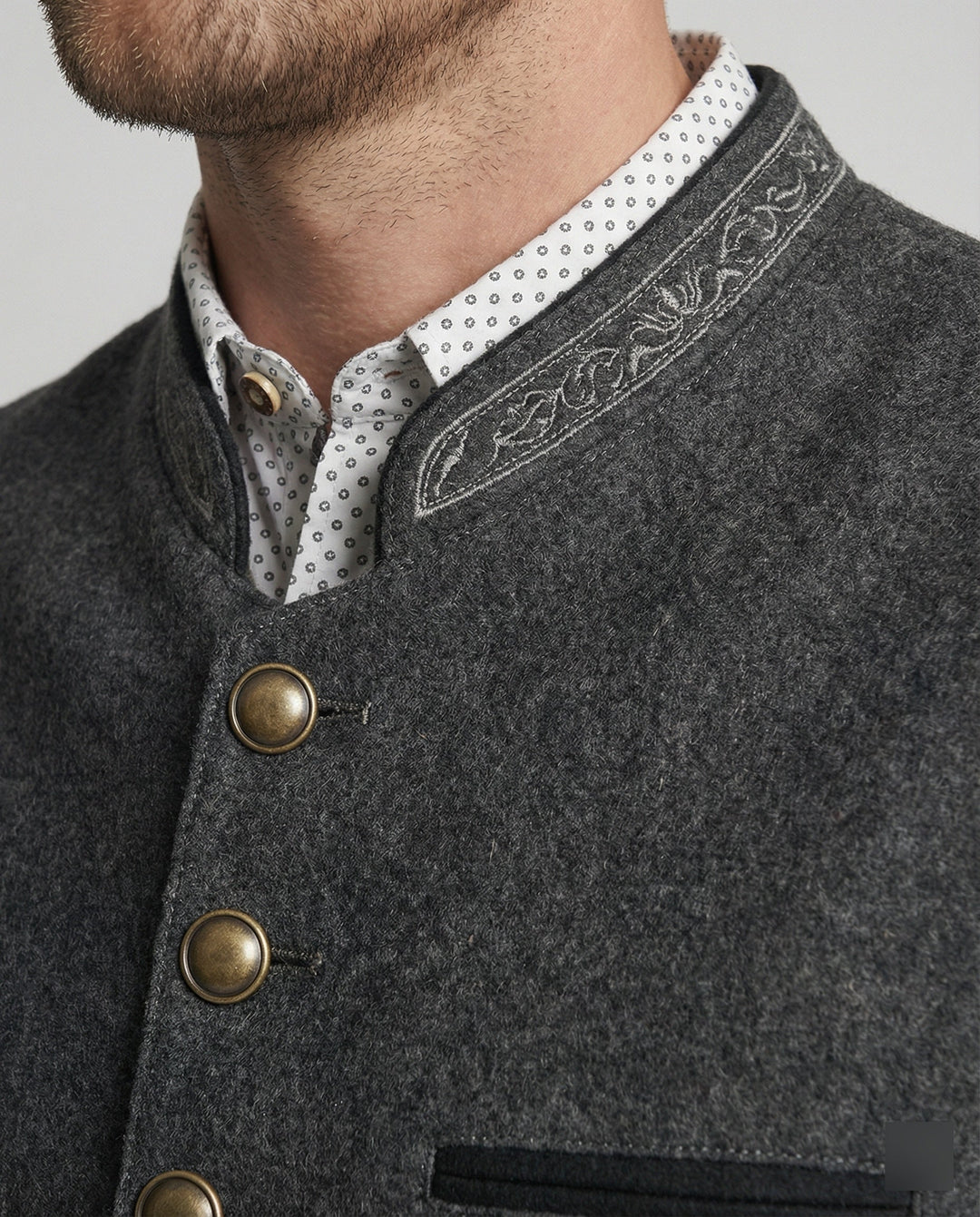 Traditional Standing-Collar kamizelka