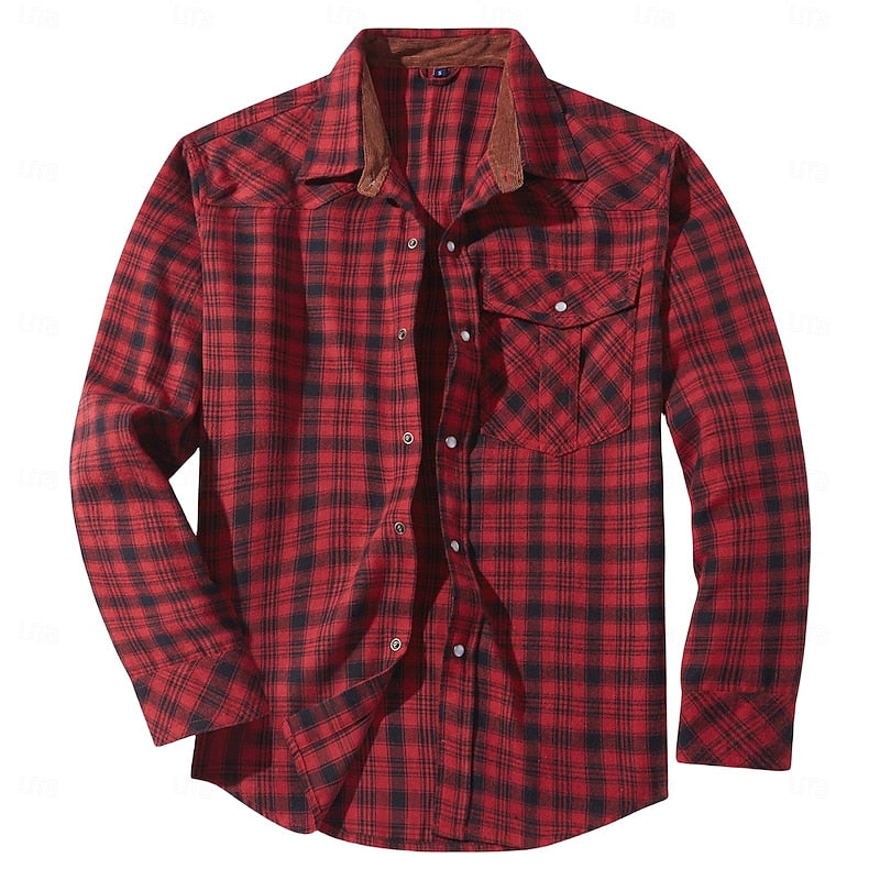 Solidny krata Overshirt