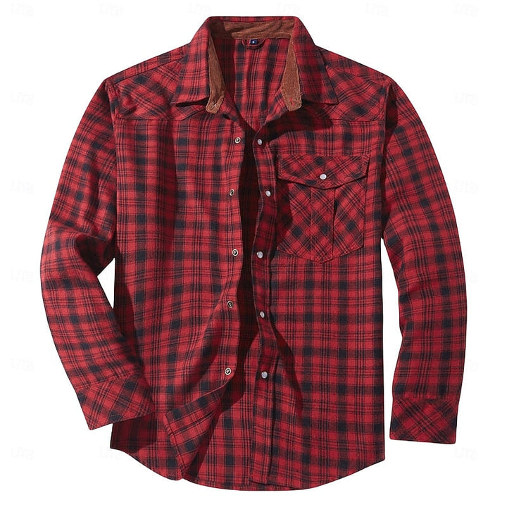 Solidny krata Overshirt