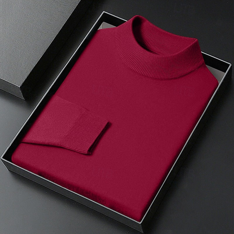 Elegancki imitacja szyja sweter
