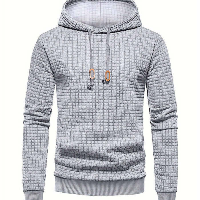 Fakturowany z kapturem bluza z kapturem wkładana przez głowę