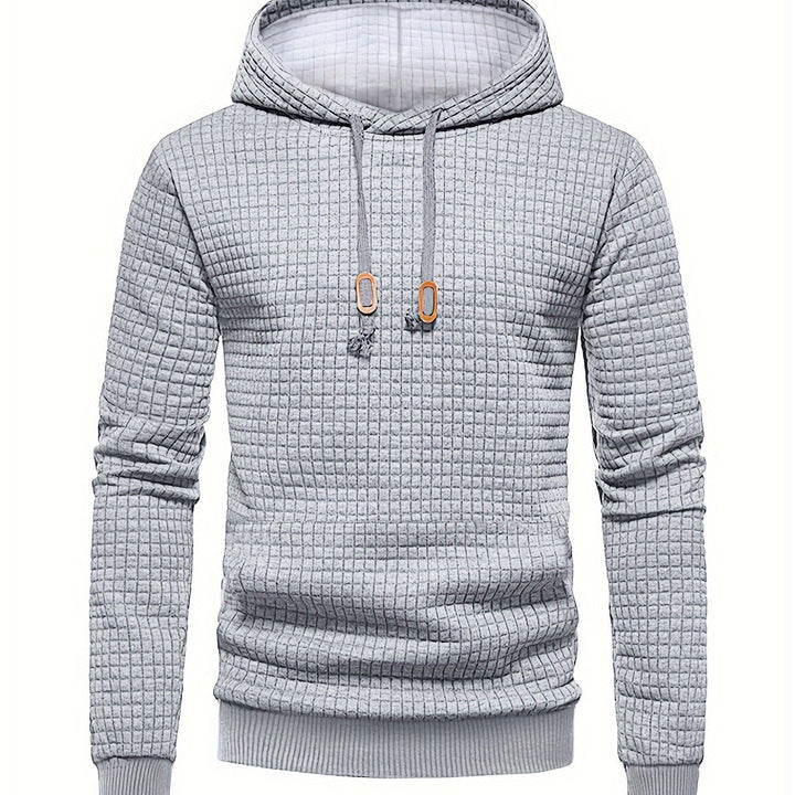 Fakturowany z kapturem bluza z kapturem wkładana przez głowę