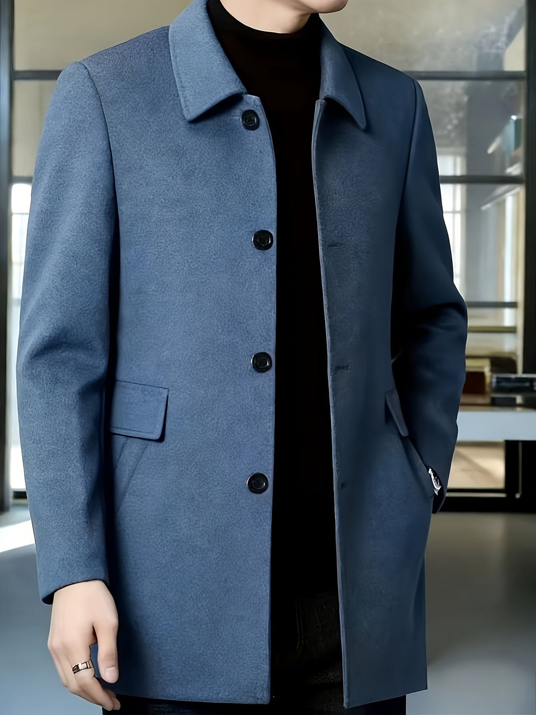 Elegancki Single-Breasted Overcoat