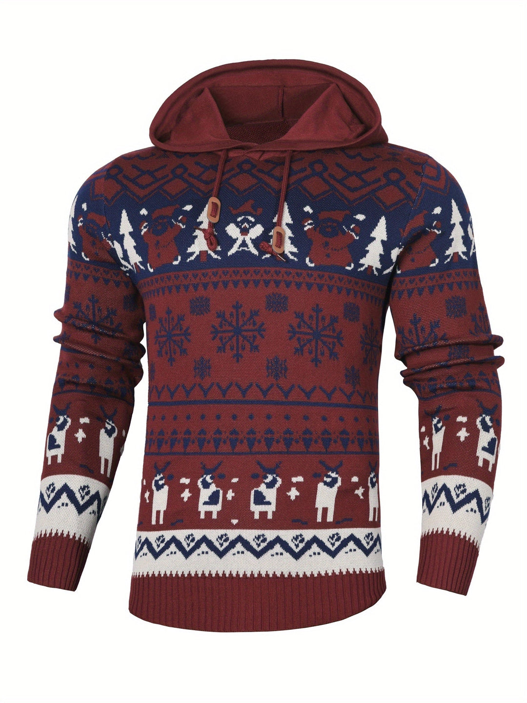 Christmas z kapturem sweter