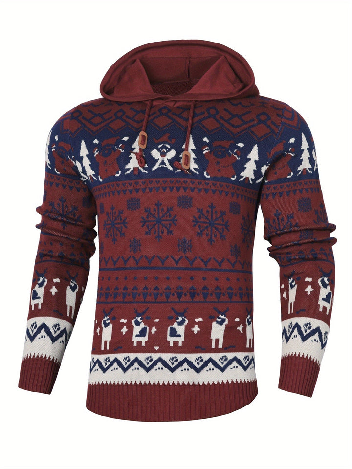 Christmas z kapturem sweter